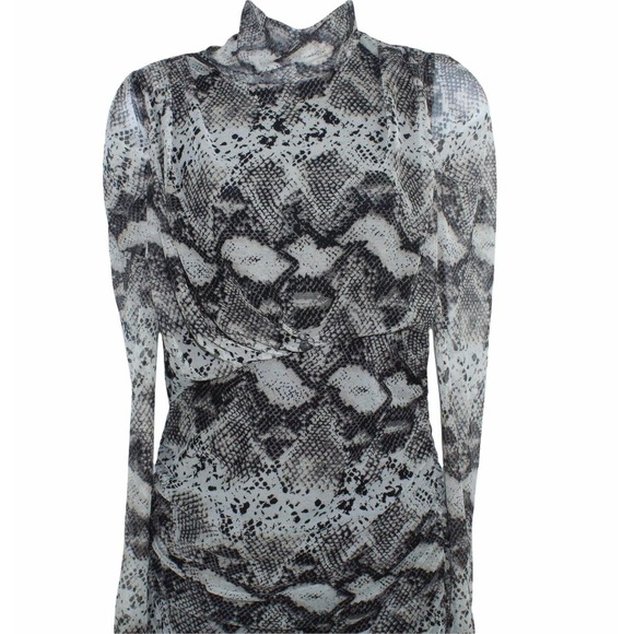 UTOWN U.S.A Women's Size Medium Rusched Animal Print Dress - Picture 3 of 10